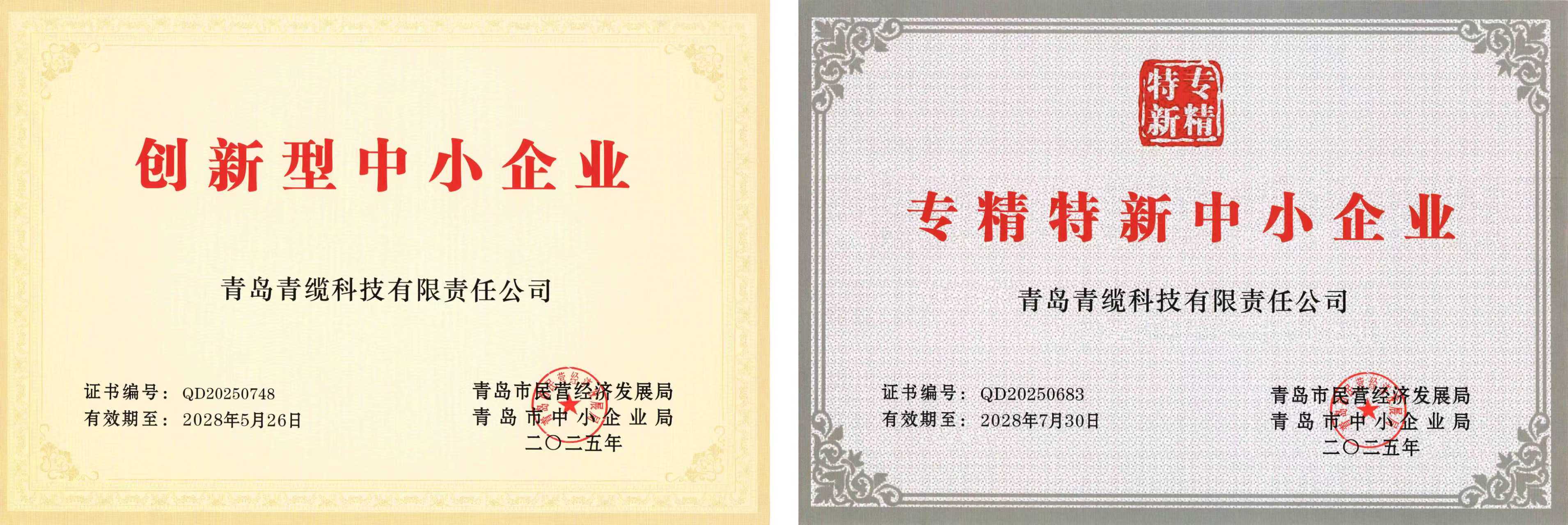 德赢VWIN获评“创新型中小企业”并顺利通过“专精特新中小企业”复评(图1) 德赢VWIN获评“创新型中小企业”并顺利通过“专精特新中小企业”复评(图1)